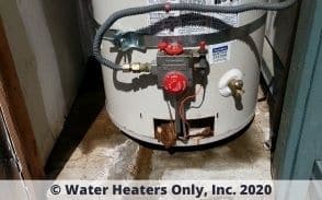 water heater gas valve